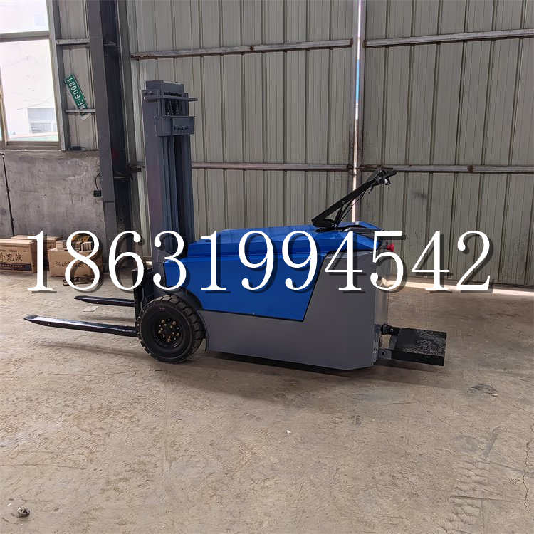 双塔区全电动叉车插腿式堆高车液压装卸车1.5吨升高小型站驾式铲车